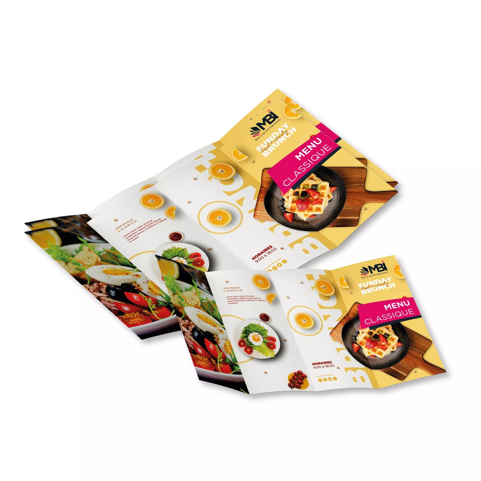Imprimer le menu 5000 pièces 3 pages